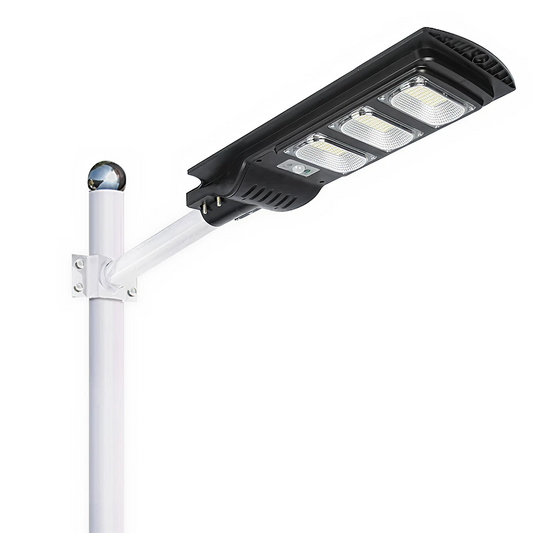 Promotie 1+1 Lampa Stradala Solara 200W | 4 COB | Proiector LED Cu Panou Solar Incorporat Si Telecomanda