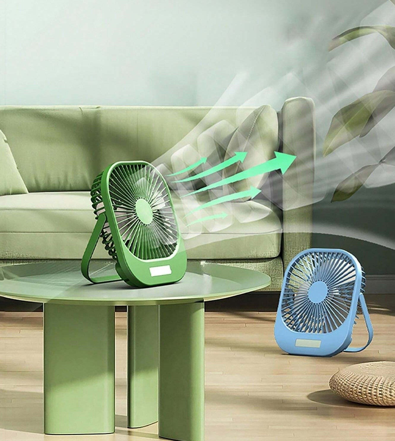 Mini Ventilator Portabil USB, 3 Trepte de Viteză și LED, Cap Rotativ 180°, Silențios și Compact – Ideal pentru Birou, Casă sau Mașină