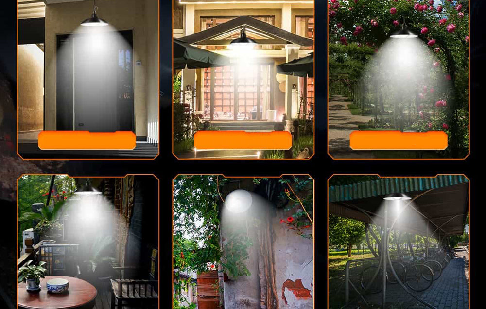 Lampă Solară Suspendată | 30W | 90 Lm/W | Cu Telecomandă | IP65 | 3 Culori De Lumină