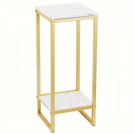 Suport pentru Flori cu 2 Rafturi | Etajera Metalica pentru Plante | 75x24