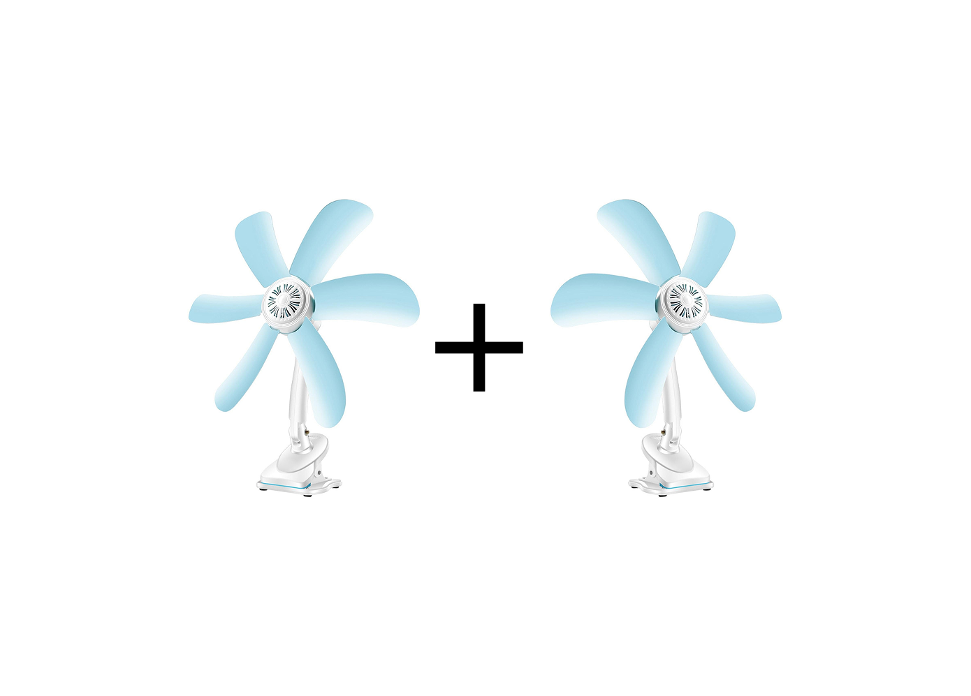 PROMO 1+1 GRATIS – Ventilator Portabil cu 6 Palete și Suport Tip Clește, Montabil pe Birou sau Tavan, Silențios și Puternic