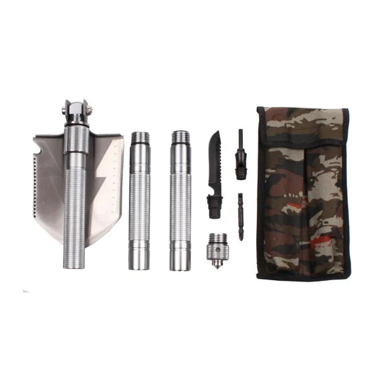 Lopata Multifunctionala Pliabila | Otel Rezistent, Cutit Tactic, Ferastrau, Amnar, Compacta Pentru Camping