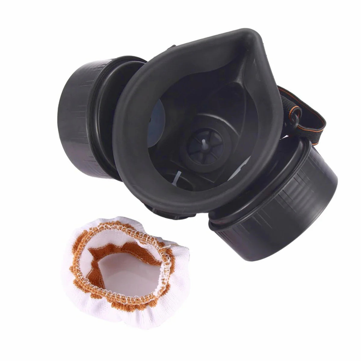 Masca De Protectie Cu 2 Filtre De Carbon Activ Si Ochelari | Anti-Praf, Anti-Vapori, Anti-Poluare