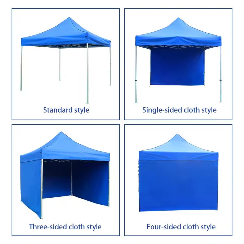 Cort cu Pereti Laterali Detasabili WERSTIL, 3x3, 3 Culori Disponibile (Alb, Verde, Albastru)