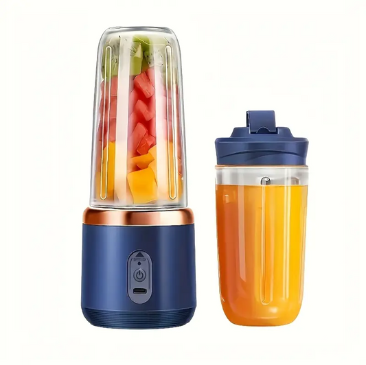 Mini Blender Portabil Werstil, 6 Lame, 400 ml, Incarcare USB