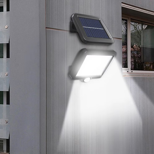 Set 4 Lampi LED Solare 250W, 6 COB, Senzor de Miscare si Telecomanda