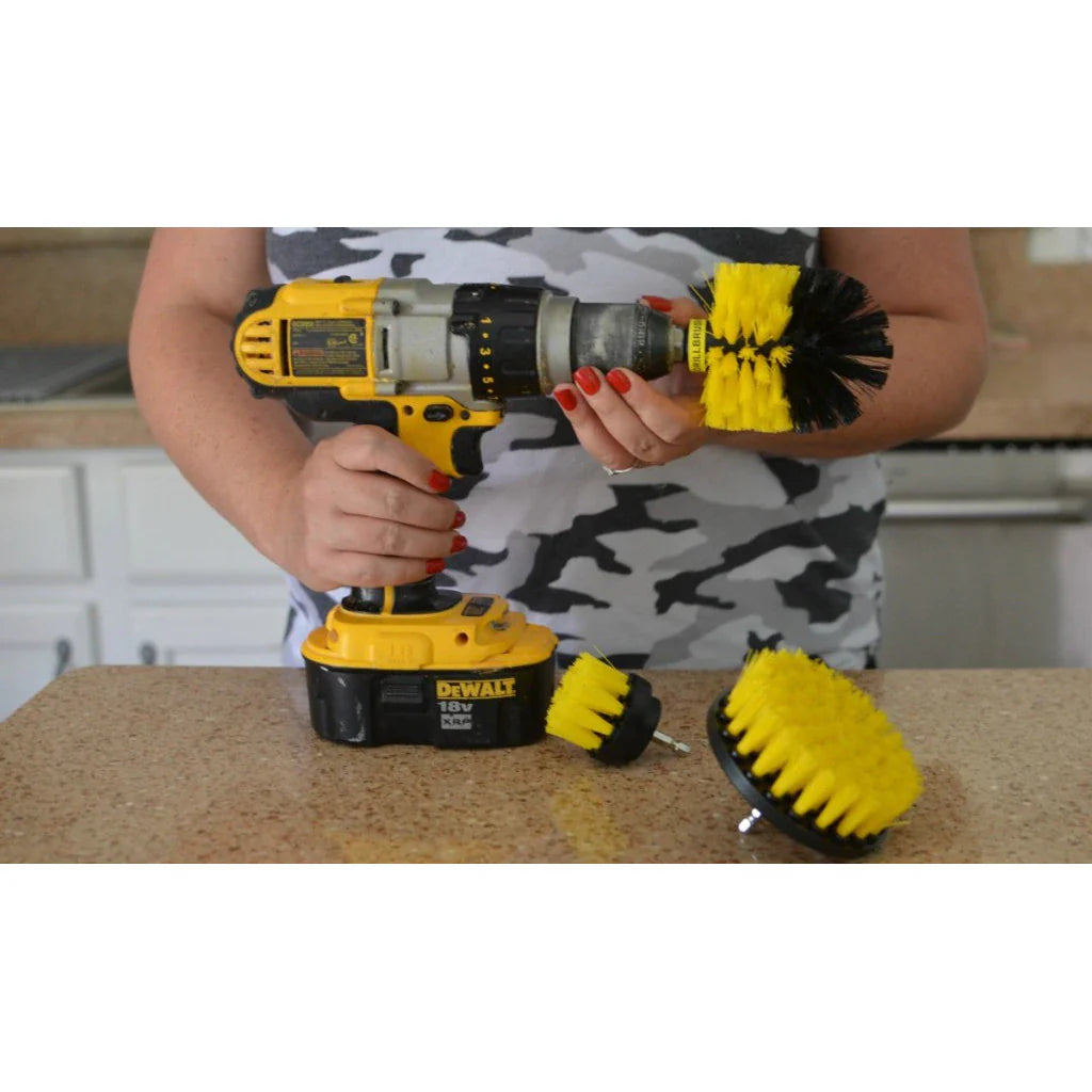 Set 3 perii curatare cu adaptor pentru bormasina/autofiletanta