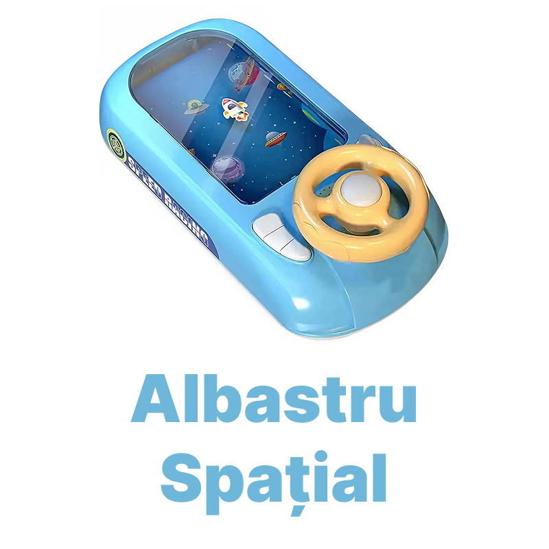 Volan + Cadou Surpriza | Volan Interactiv Cu Circuit Curse, Sunete Si Functii | USB | Pentru Copii 3-6 Ani