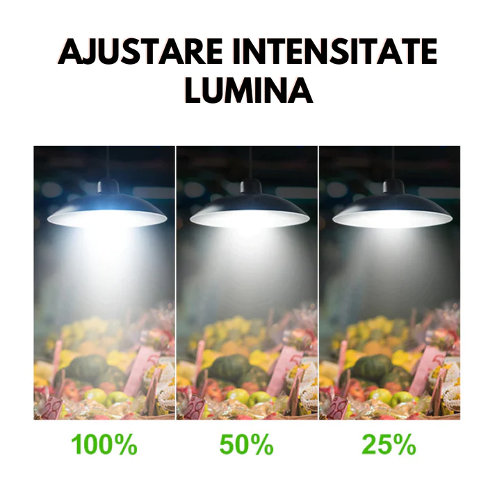 Set 2 Lampi solare suspendate cu abajur, lumina alba, telecomanda inclusa