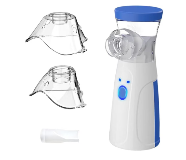 Aparat Aerosoli Portabil | Nebulizator Ultrasonic Cu Plasa | Ultra Silentios | Reincarcabil USB | Set Adulti Si Copii