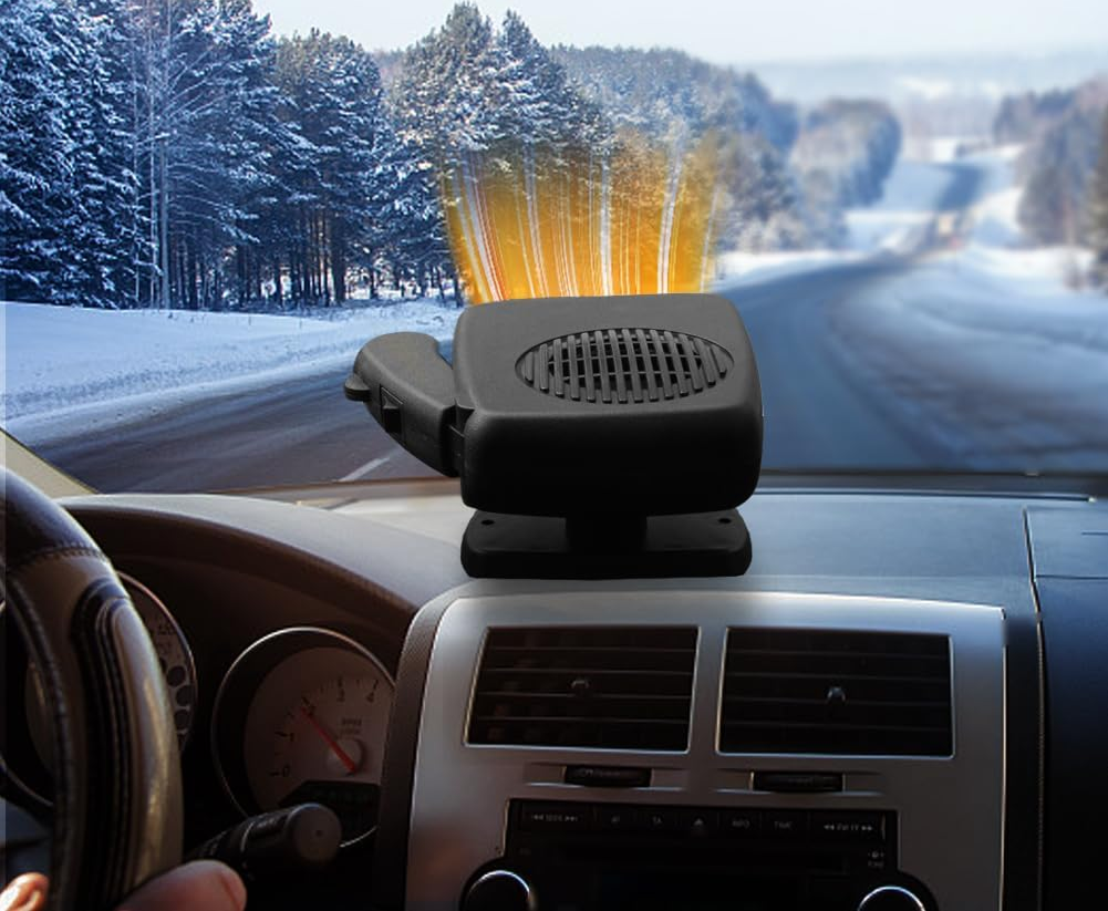 Aeroterma Auto 200 W| Incalzitor Si Ventilator Auto 2 In 1 | Dezaburire Rapida + Racire + Priza Auto