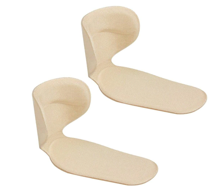 Set 2 branturi cu pernite, pentru pantofi, protectie calcai, Bej / Negru