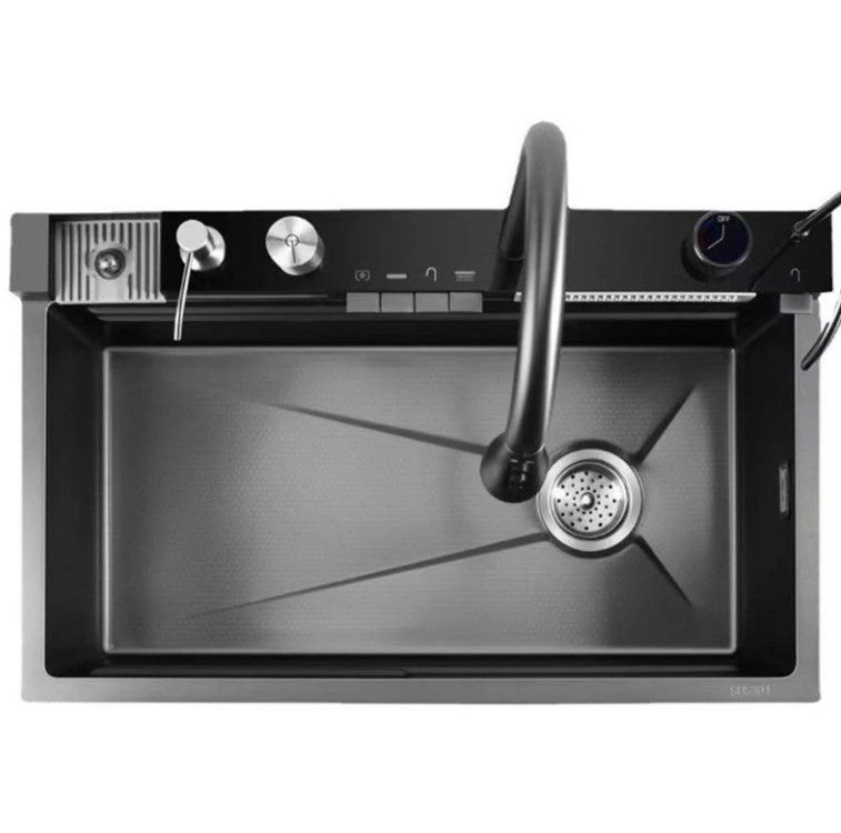 Chiuveta multifunctionala WERSTIL cu 2 cascade cu accesorii incluse, afisaj digital a temperaturii si robinet cascada