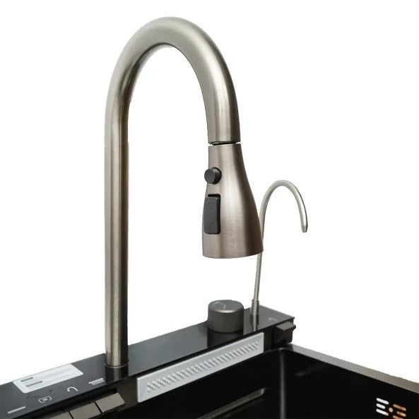 Chiuveta multifunctionala WERSTIL cu 2 cascade cu accesorii incluse, afisaj digital a temperaturii si robinet cascada