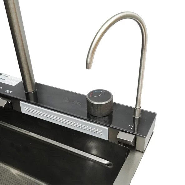 Chiuveta multifunctionala WERSTIL cu 2 cascade cu accesorii incluse, afisaj digital a temperaturii si robinet cascada