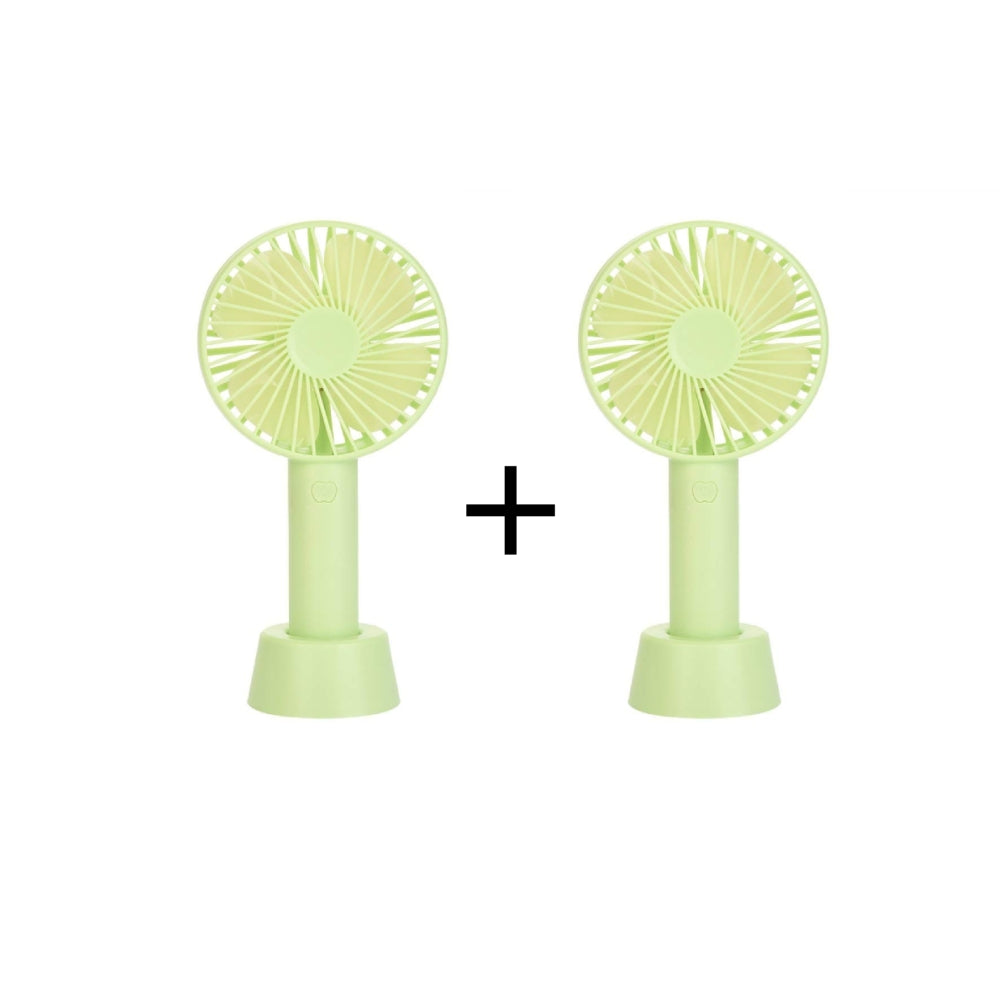PROMO 1+1 GRATIS – Mini Ventilator Portabil cu Acumulator, Încărcare USB, 3 Trepte de Viteză, Autonomie 6 Ore