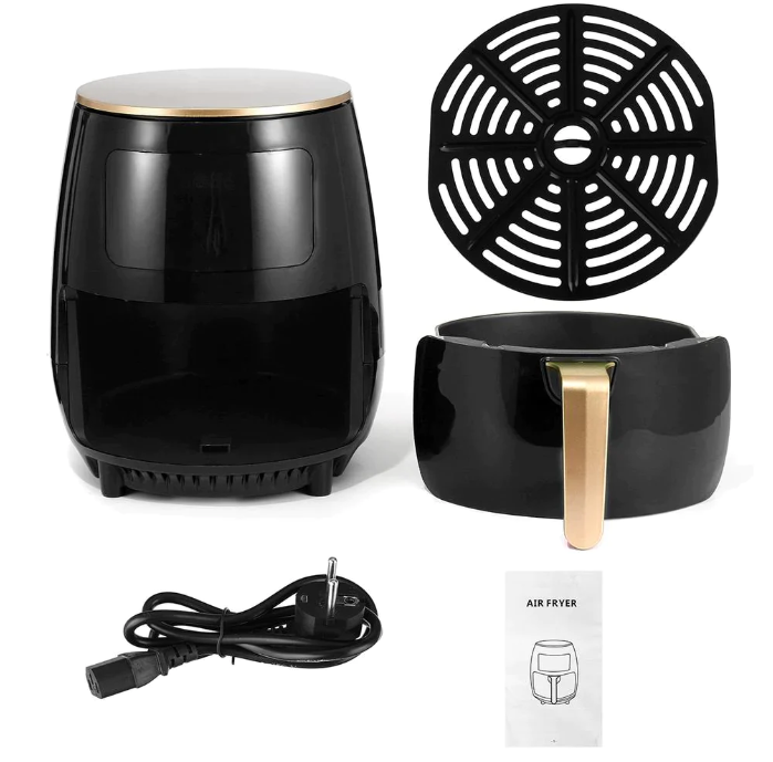 Friteuza cu aer cald, Air Fryer, 2400W, capacitate 6L, afisaj digital, LCD Touch control