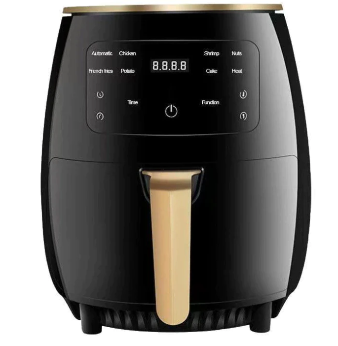 Friteuza cu aer cald, Air Fryer, 2400W, capacitate 6L, afisaj digital, LCD Touch control