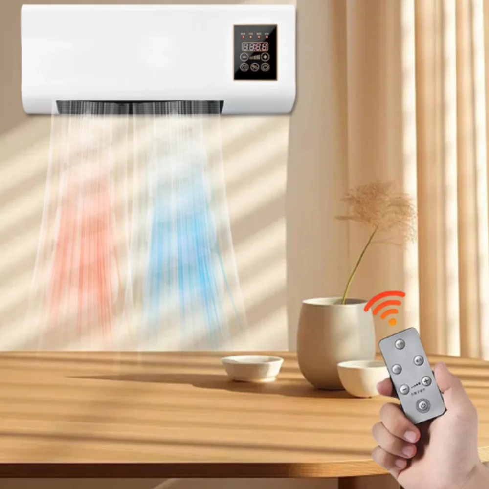 Aer Conditionat Portabil 2-in-1 cu Telecomanda - Functii Incalzire si Racire, Montare Perete