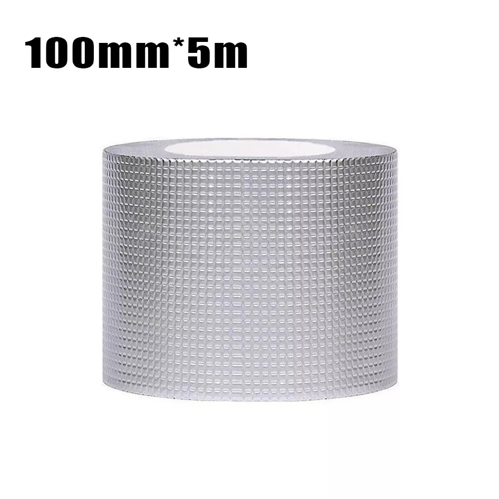Banda Adeziva Durabilă Aluminiu, Rezistenta la Apa, Aderenta Sporita, 10cm X 500cm