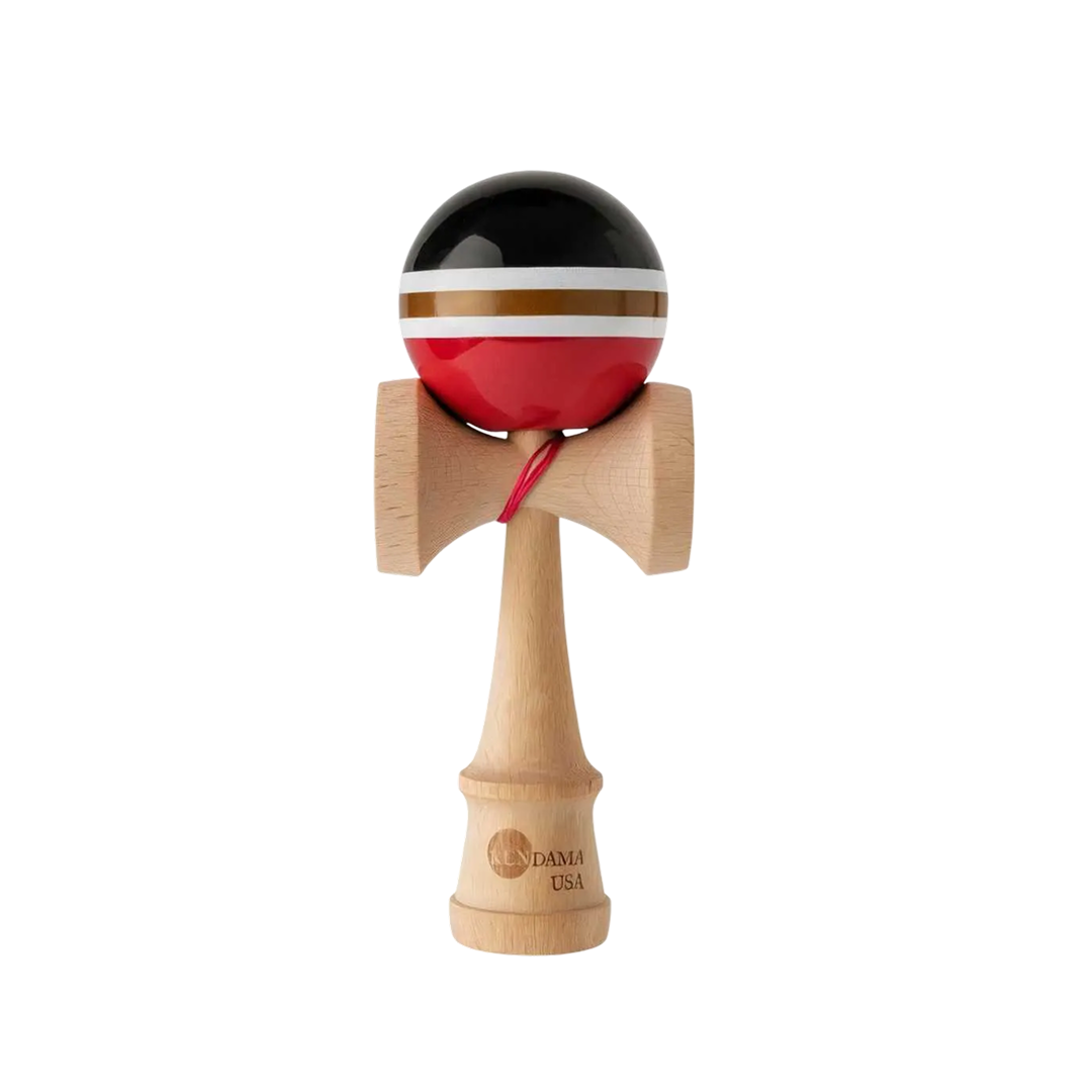 Promotie 1+1 | Kendama Din Lemn 18cm Cu Dungi Colorate | Perfecta pentru cadou