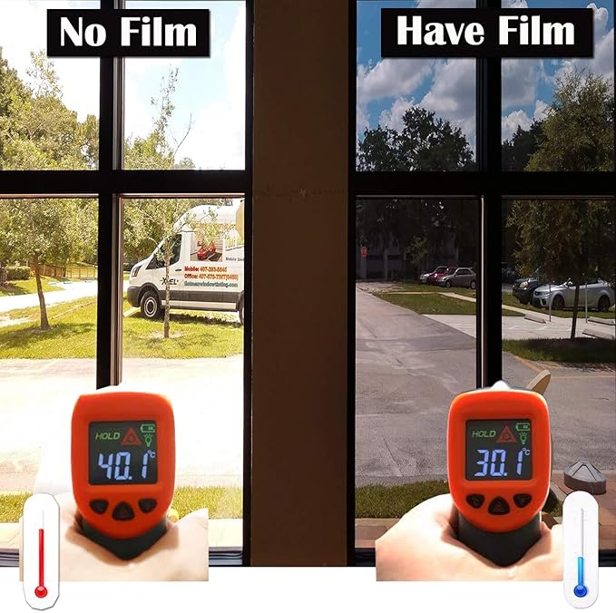 Folie Reflexiva Pentru Geamuri Interioare, cu Efect de Oglinda, Protecție Solara UV, 60x300cm