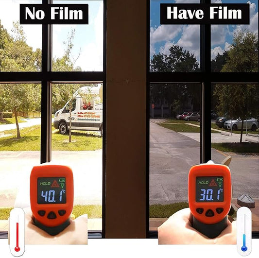 Folie Reflexiva Pentru Geamuri Interioare, cu Efect de Oglinda, Protecție Solara UV, 60x300cm