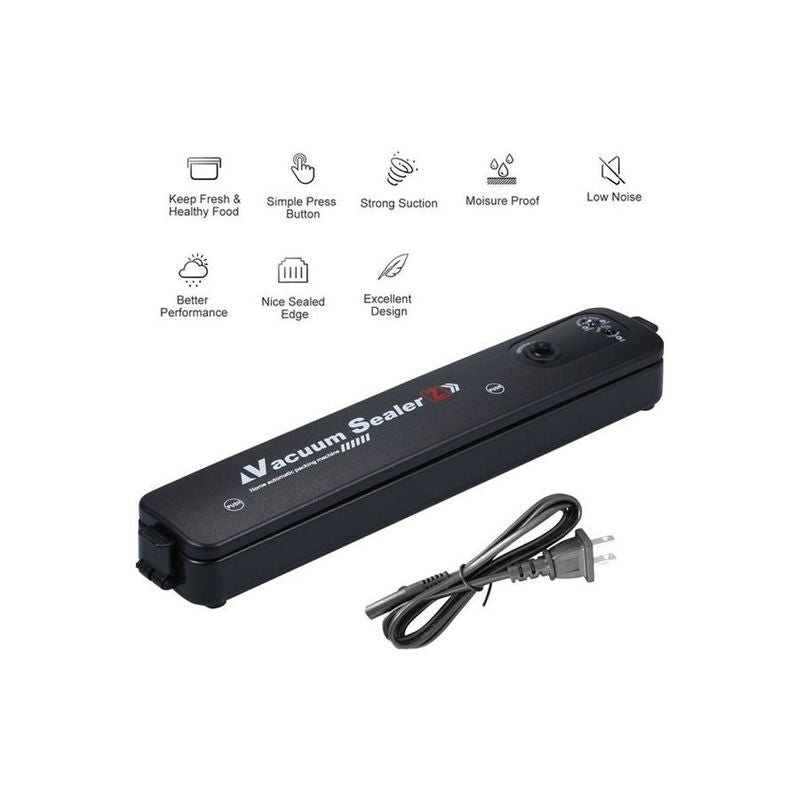Aparat de Vidat Alimente, Automat, Negru, 90W + 30 Pungi Pentru Vidat