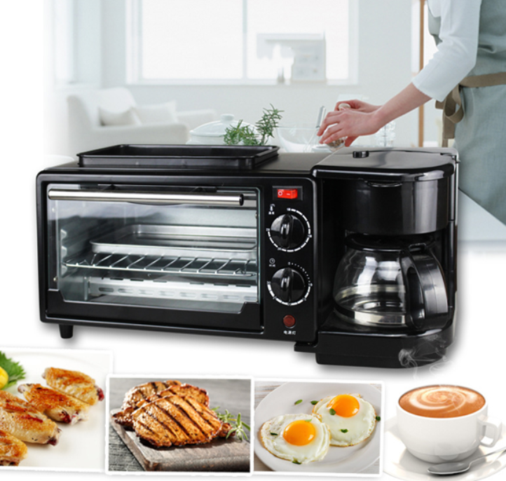 Aparat Multifunctional Mic Dejun 3 in 1 – Morning Station, Cuptor + Cafetiera + Grill