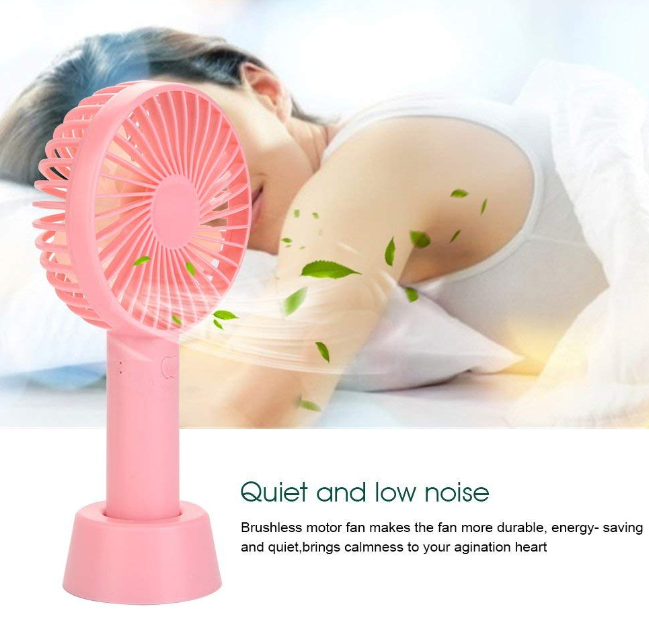 PROMO 1+1 GRATIS – Mini Ventilator Portabil cu Acumulator, Încărcare USB, 3 Trepte de Viteză, Autonomie 6 Ore
