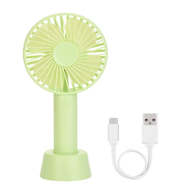 PROMO 1+1 GRATIS – Mini Ventilator Portabil cu Acumulator, Încărcare USB, 3 Trepte de Viteză, Autonomie 6 Ore
