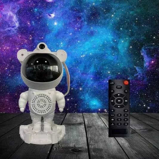 Proiector Astronaut cu Stele și Aurore Boreale, Boxă Bluetooth, Telecomandă și Timer