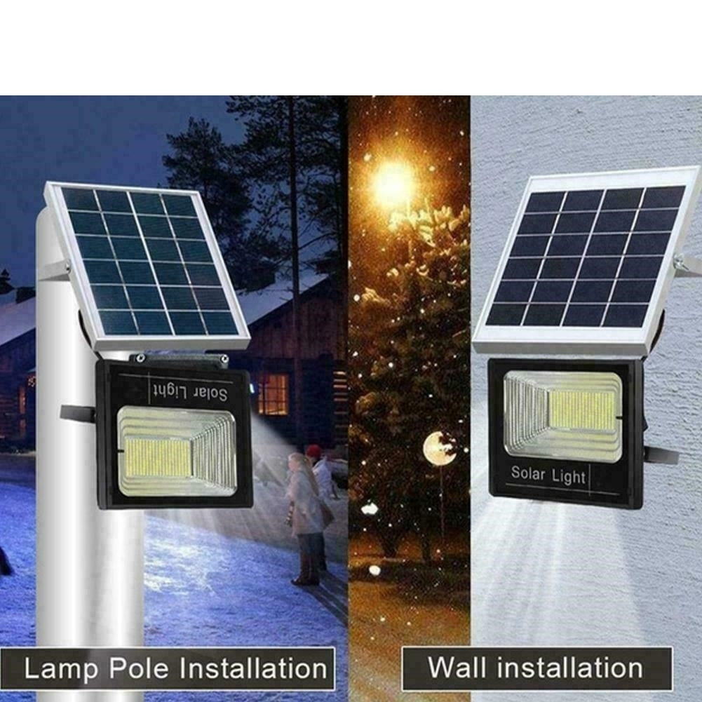 Proiector LED Solar de Exterior cu Panou Separat, Telecomandă și Protecție IP67