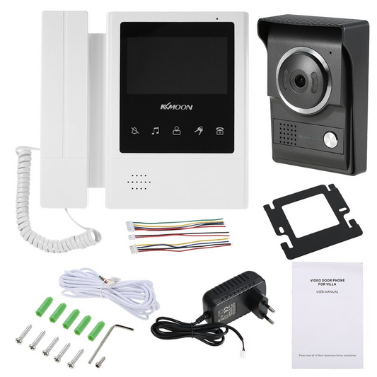 Interfon Video Wireless Cu Camera Full HD | Ecran LCD 4.3 Inch | Vedere Noapte IR | Audio Bidirectional | 25 Melodii | Montare Usoara