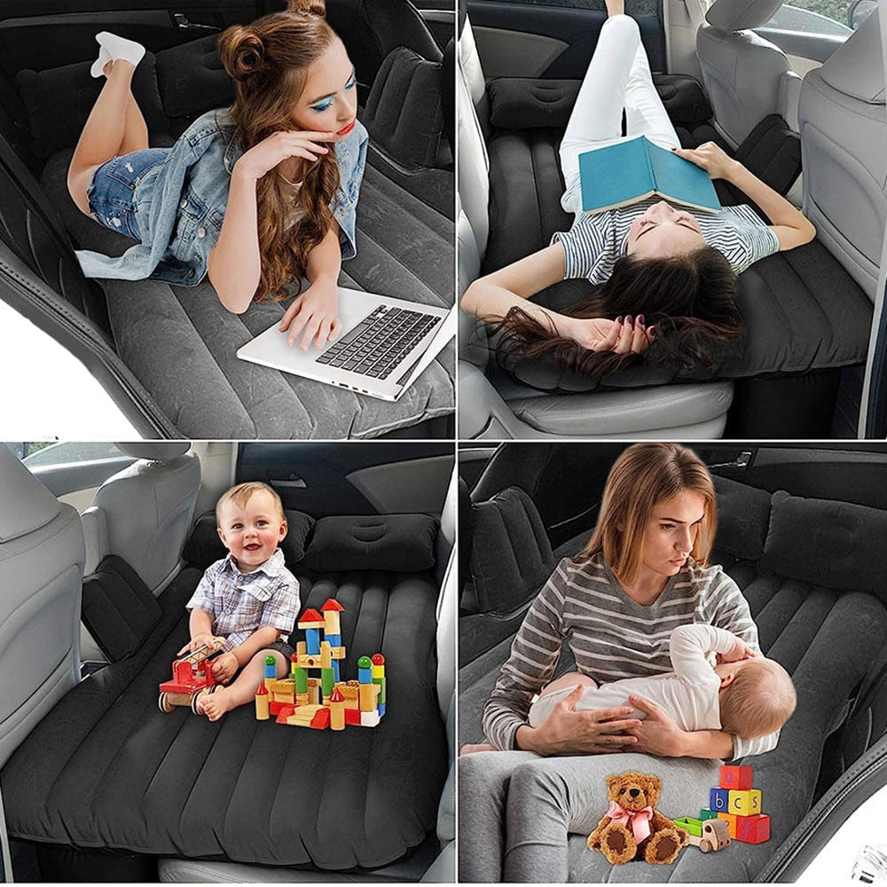 Saltea Auto Gonflabila Couch Air | Cu Pompa 12V Inclusa | 86 x 40 x 135 cm | 2 Perne + Husa Transport