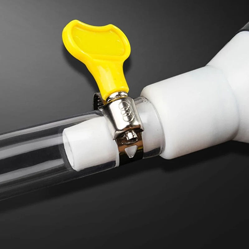 Pompa Manuală Pentru Transfer Lichide | Tip Sifon, Cu Furtun 1.5m și Cleme Incluse | Pentru Benzină, Ulei, Apă