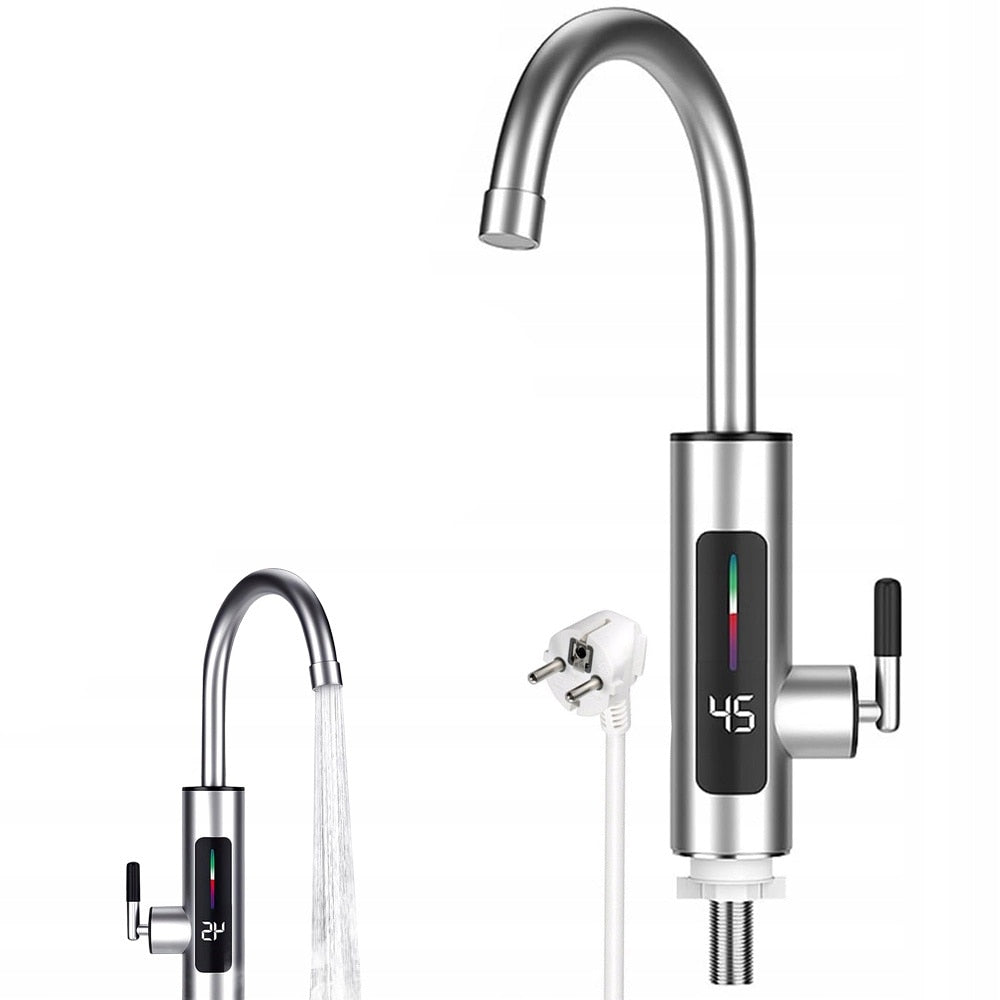 Robinet Electric Instant Inox 3000W | Afisaj Digital, Rotire 360°, Protectie IPX4