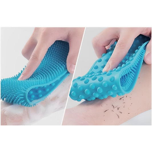 Promo Set 3 bucati | Benzi Din Silicon Pentru Spalarea Si Masarea Spatelui | Exfoliere, Curatare, Doua Fete | Culori Aleatorii