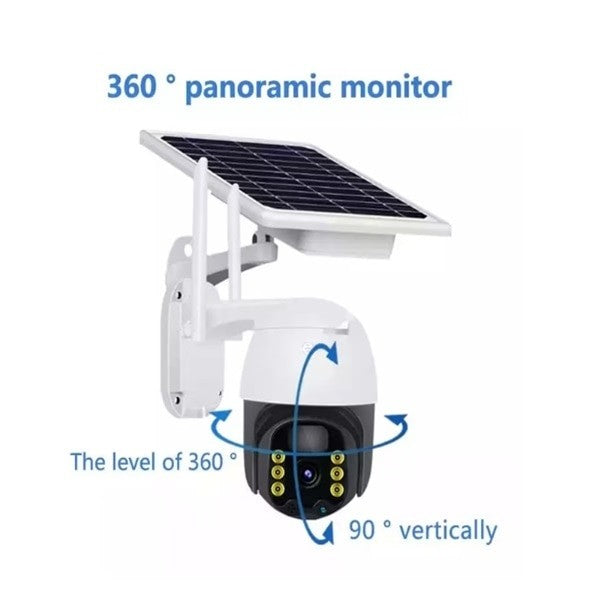 Camera Supraveghere Solara 3MP | Wi-Fi/4G, PTZ 360°, Intelligent Tracking, Night Vision, Card 64GB Inclus