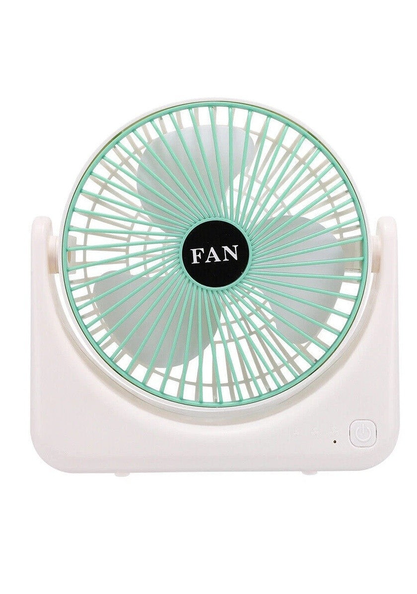 Ventilator Portabil cu 3 Trepte de Viteză și Baterie Reîncărcabilă – Design Compact și Silențios, USB, Ideal pentru Birou, Casă și Excursii