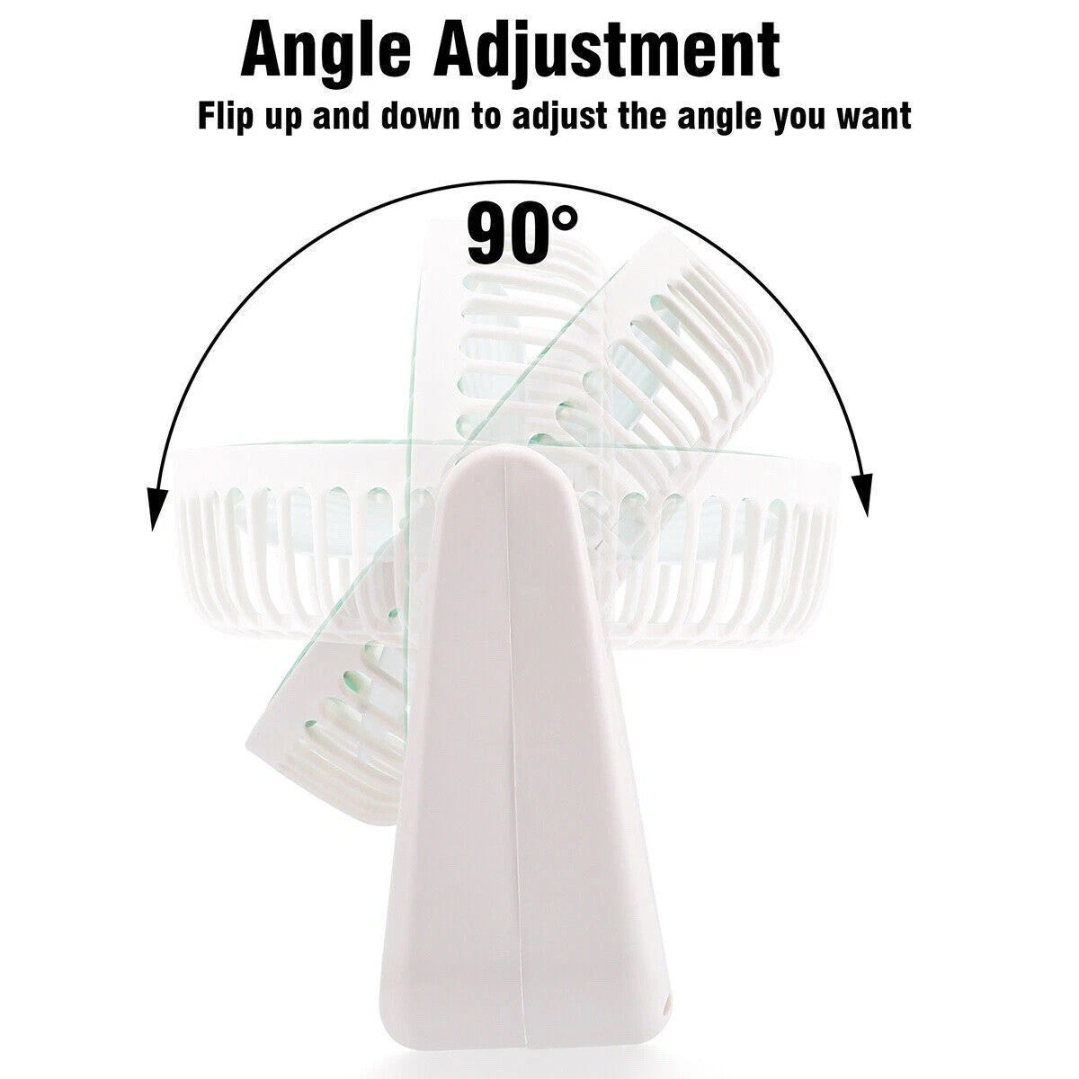 Ventilator Portabil cu 3 Trepte de Viteză și Baterie Reîncărcabilă – Design Compact și Silențios, USB, Ideal pentru Birou, Casă și Excursii