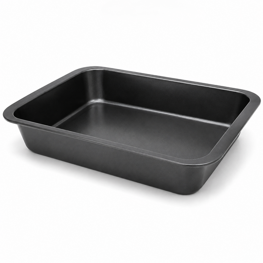 Tava de Cuptor Universala | 37 x 25 x 6 cm | Invelis Antiaderent | Aluminiu + Otel Carbon | Pentru Friptura, Lasagna, Legume si Prajituri