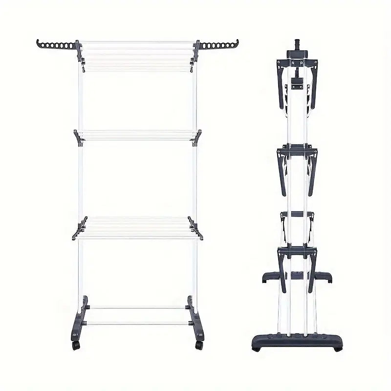 Uscator de Rufe, Vertical, Mobil si Pliabil Cu Suport Pentru Umerașe