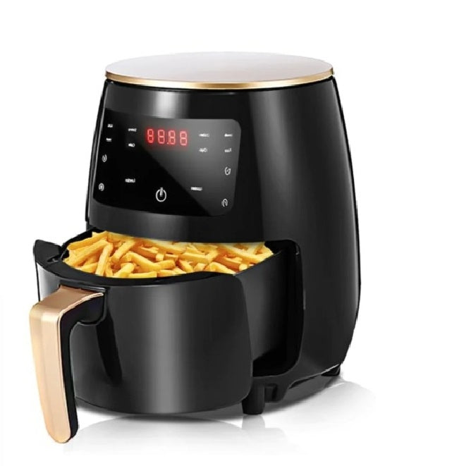 Friteuza cu aer cald, Air Fryer, 2400W, capacitate 6L, afisaj digital, LCD Touch control