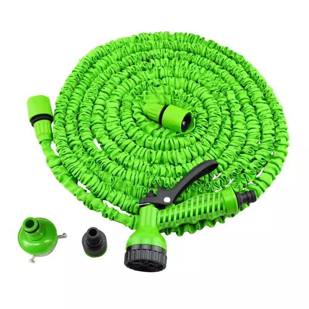 Furtun Extensibil Gradina 30m cu Pistol 7 Functii | Dublu Strat Latex Premium | Anti-Incurcare | Conectori Rapizi Inclusi | Ideal pentru Udat Gradina si Spalat Masina