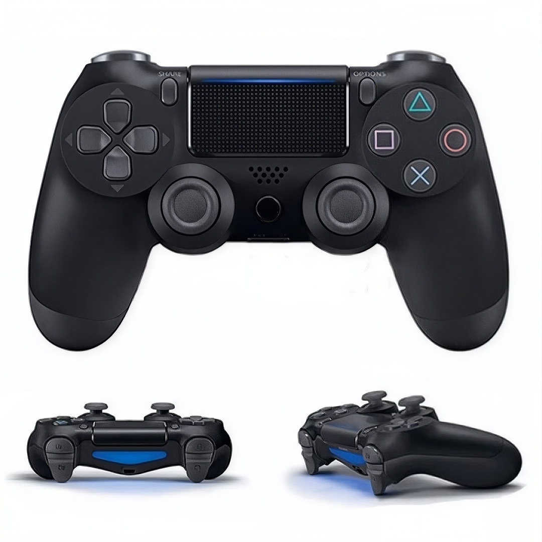Set 2 Controllere Wireless Compatibile PS4, cu Touch Pad, Vibrații și Jack 3,5 mm