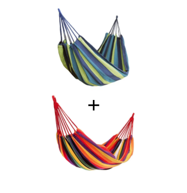 1 + 1 GRATIS - Hamac dublu, din bumbac, 200 x 160cm, Aden