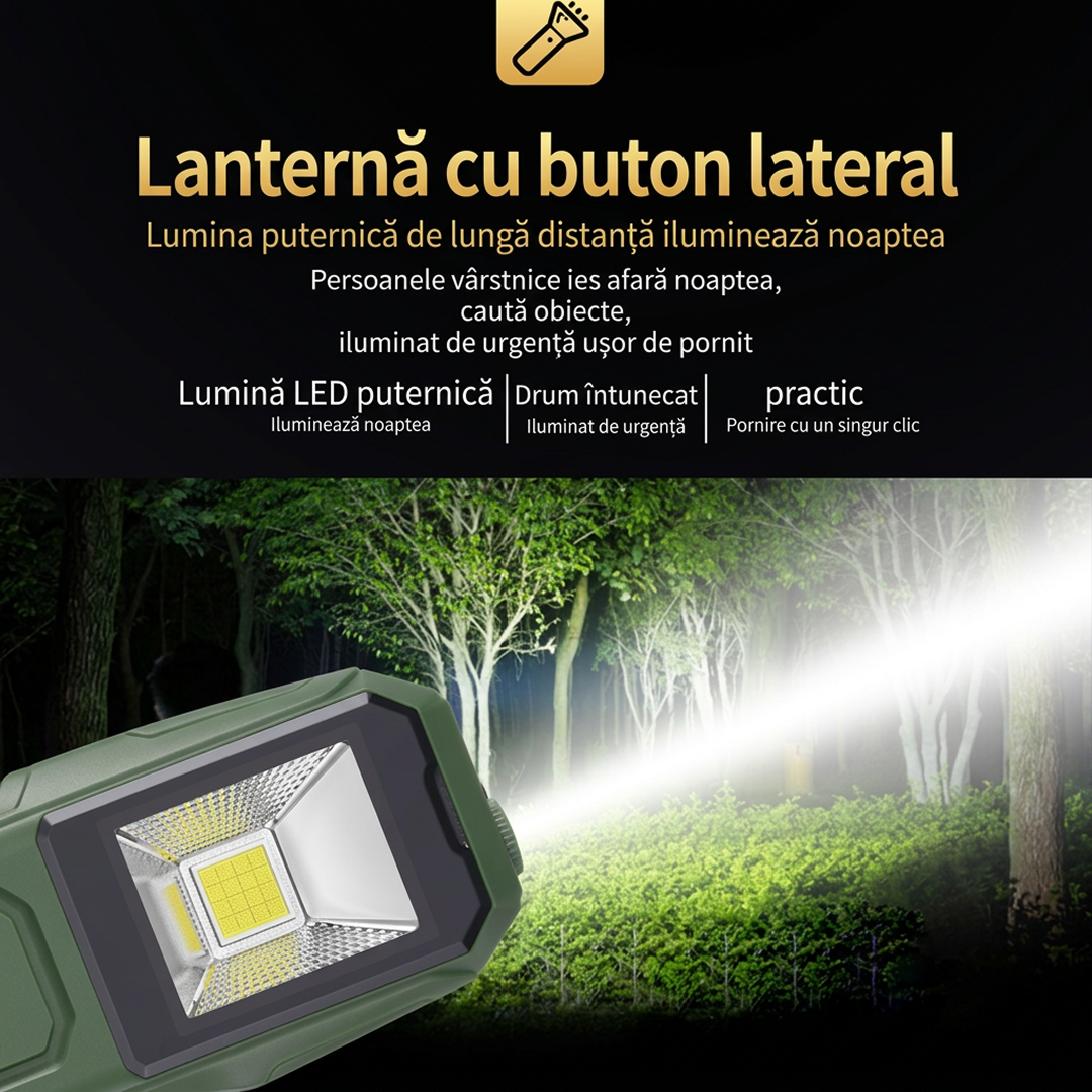 Telefon Militar Dual SIM | Carcasa Antisoc | Baterie 5800 mAh | Lanterna Puternica | Radio FM | 2G