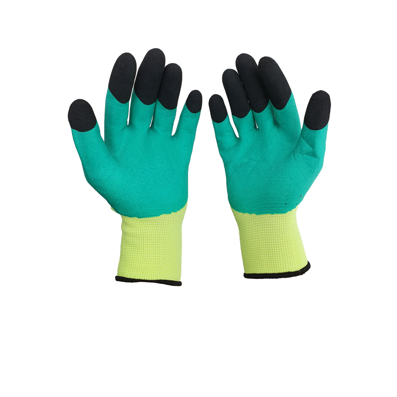 Manusi de lucru, tricot + latex, marime universala