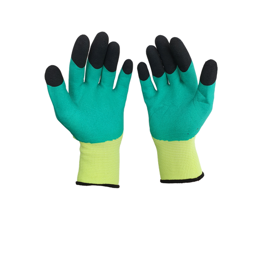 Manusi de lucru, tricot + latex, marime universala